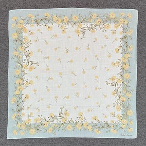 Vintage Ralph Lauren Floral Handkerchief Bandana Pocket Square Scarf Neckerchief Headband Neck Wrap Accessories unisex Scarves Head Scarf