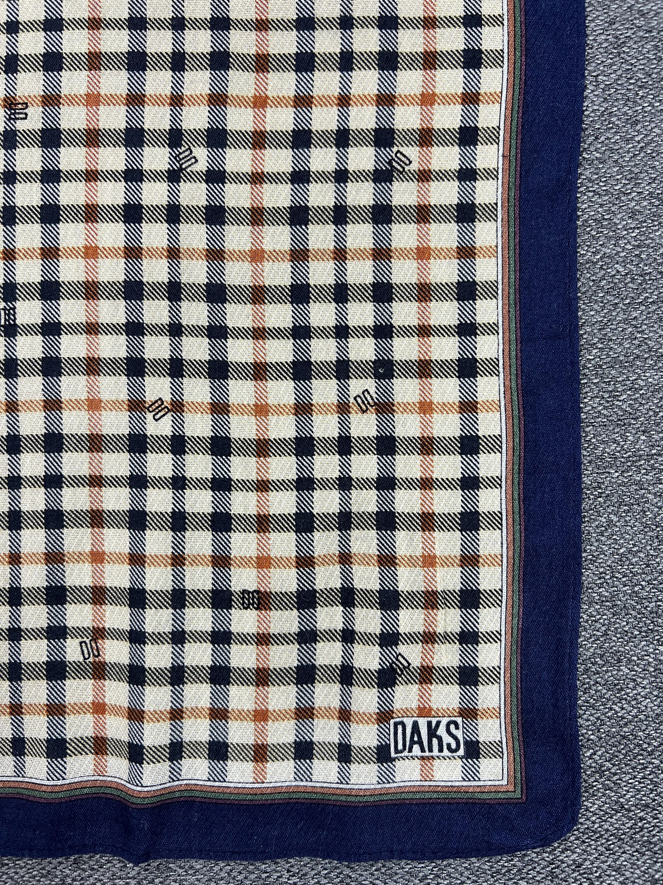Vintage Daks Handkerchief Bandana Pocket Square Scarf Neckerchief
