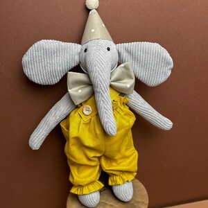 Giocattoli di peluche di alta qualità in velluto a coste - Bambole artistiche - Ricamati a mano Neutri Unisex Senza tempo - Coniglio Topo Cane Volpe Lama Elefante