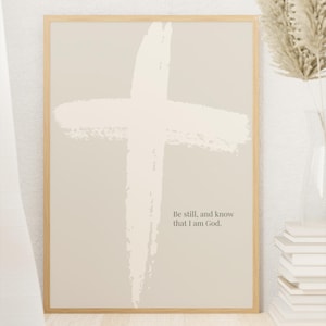 Be Still, DIGITAL PRINT, Psalm 46:10, Christian Wall Art, Bible Verse Poster, Inspirational Scripture Art, Spiritual Decor, Faith Print