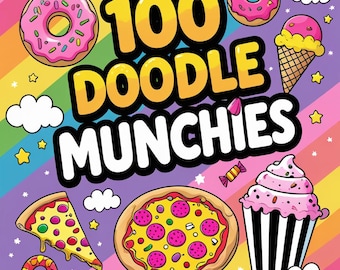 Food Doodle Coloring Book for Adults: 100 Easy Stress Relief Pages (PDF Pattern)