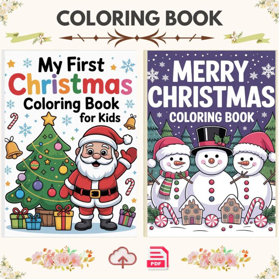 Christmas Coloring Pages Bundle for Kids | Festive Designs (PDF ...
