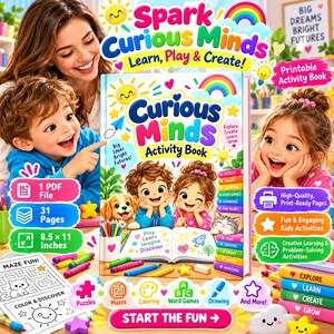 Curious Minds Activity Book, Observation, Patterns, Code Breaking & Creative Challenges