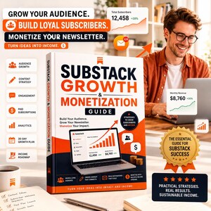 Substack Growth Workbook PDF, Subscriber Planning, Analytics, Promotion & 30-Day Action Plan