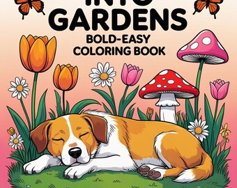 Garden Coloring Book for Kids: Easy Flowers, Butterflies & Nature (PDF Downloadable Activity Book)