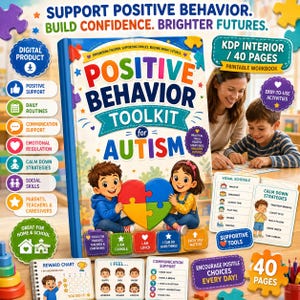 Autism Visual Support Workbook, Behavior Tracking, Routines, Coping Skills & Communication PDF