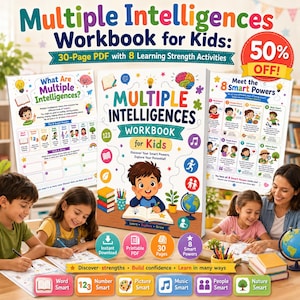Multiple Intelligences Workbook for Kids: 30-Page PDF with 8 Learning Strength Activities