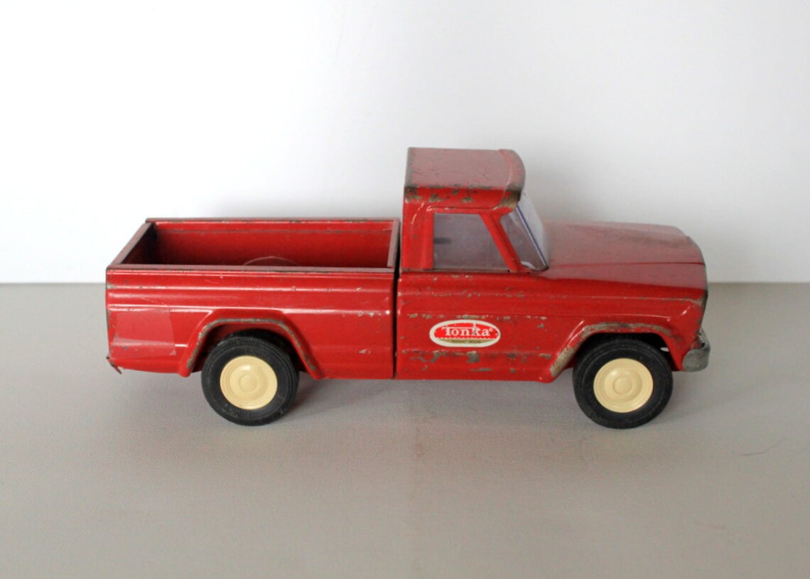 RARE Antique Tonka JEEP Red Pick Up Truck by Uptown Vintage Etsy
