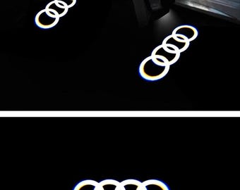 2pc led logo door projector shadow lights kit for Audi a1 a3 a4 a5 a5 s3 s4 s5 rs6 rs4 a7  1 year warranty