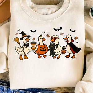 Boo Geist Gans Png, Halloween Gans PNG, Halloween Shirt, Herbst Png, Skelett Gans, Halloween Sublimation Design, Kürbis Gänse Shirt Png