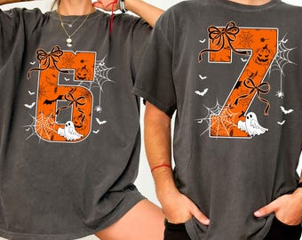 Comfort Colors 6 7 tshirts funny Halloween costume for kids or parents, great for teachers, six seven Tiktok trend, Meme shirt, group shirt
