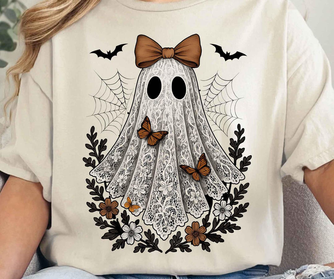 Cute Lace Ghost Png, Boo in Boojee, Halloween Boo Lace Bow Png ...