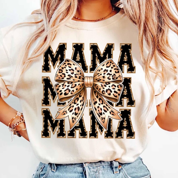 Descarga digital PNG de mamá coqueta con estampado de leopardo, sublimación de la vida de mamá con lazo de guepardo, diseño de camiseta de mamá moderna, estampado animal de mamá salvaje PNG