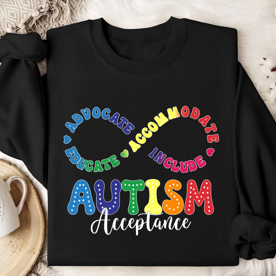 Autism Awareness PNG - Infinity Symbol Heart Design - Colorful ...