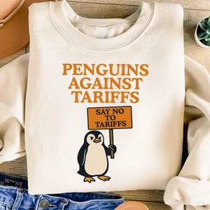 Pinguine gegen Zollgebühren png, Digitaler Download, lustiger Anti-Trumpf, subtiler DFT-Widerstand Anti-MAGA-Protest-Shirt Heard Island, Pinguine png