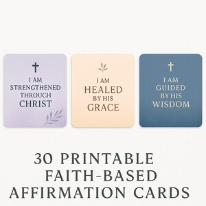 30 cartes d'affirmation confessionnelles imprimables