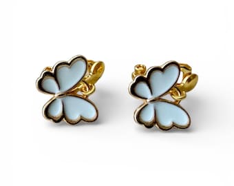 Brincos de pressão com pingente de borboleta, perfeitos para crianças - para orelhas não furadas.