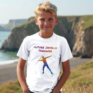 Future Javelin Thrower, Organic Cotton Kids T-shirt