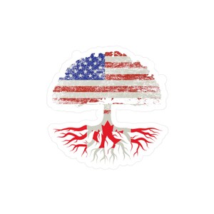 Adesivi in vinile con taglio a bacio della bandiera americana/canadese