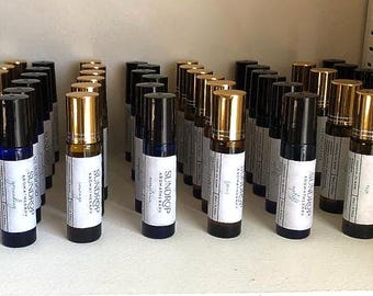 Essential Oil Roller Set of 3 | Organic Aromatherapy| Self Care Gift Set | Stress Relief | Sleep Support | Mood Boosting