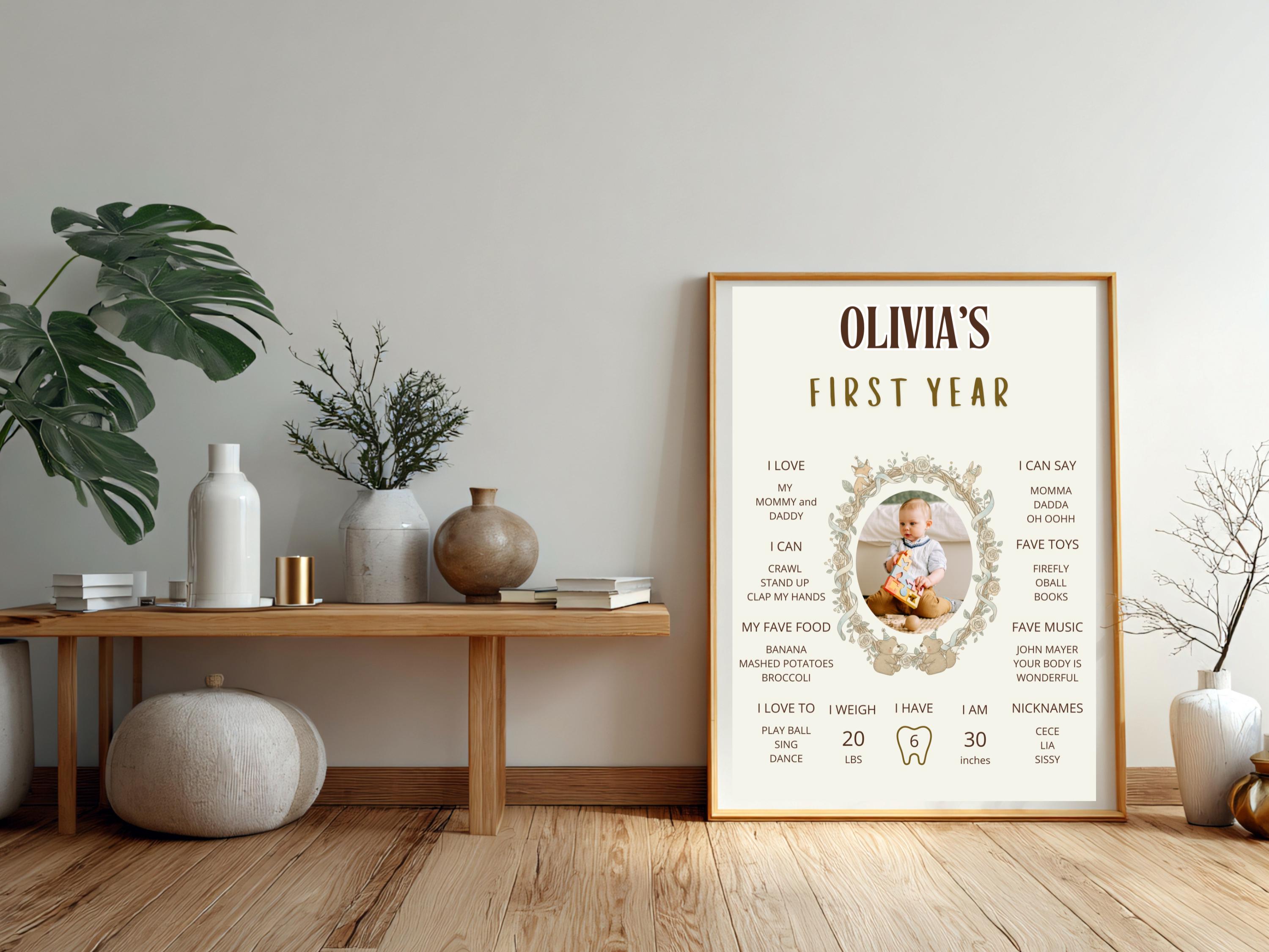 Floral Woodland Milestone Sign thumbnail 5