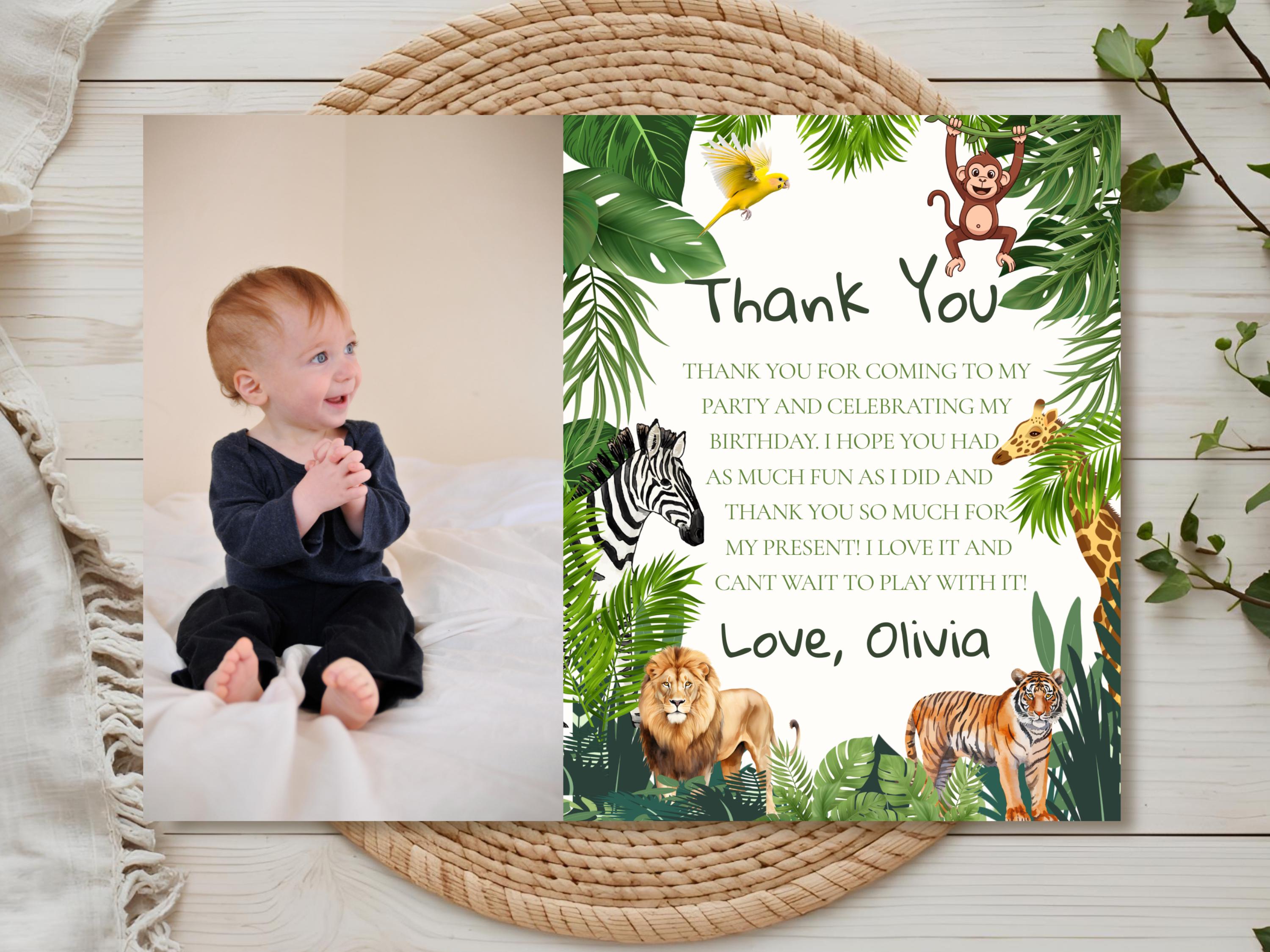 Wild One Safari Thank You Card thumbnail 2