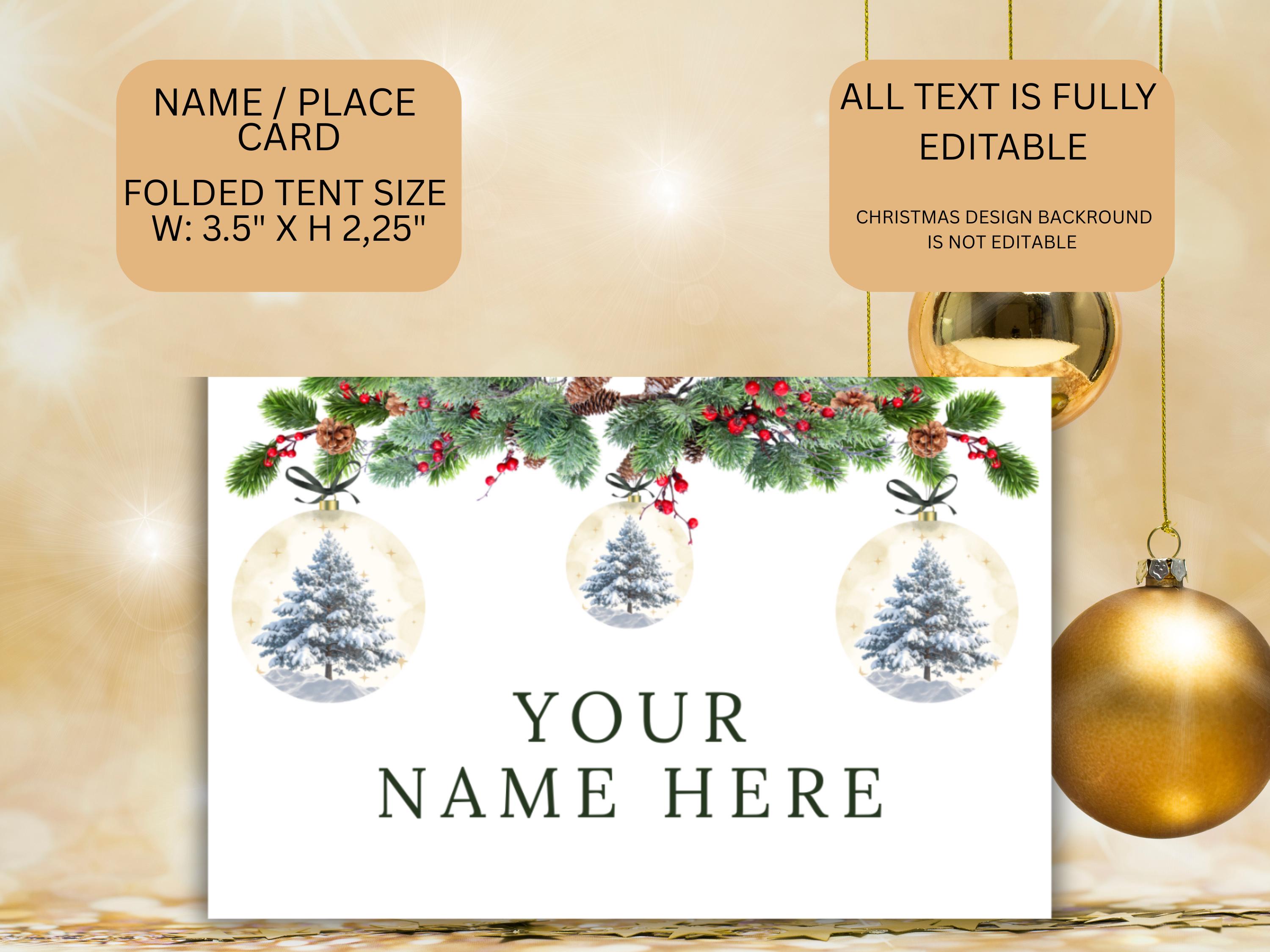 Christmas Table Name Tags thumbnail 3