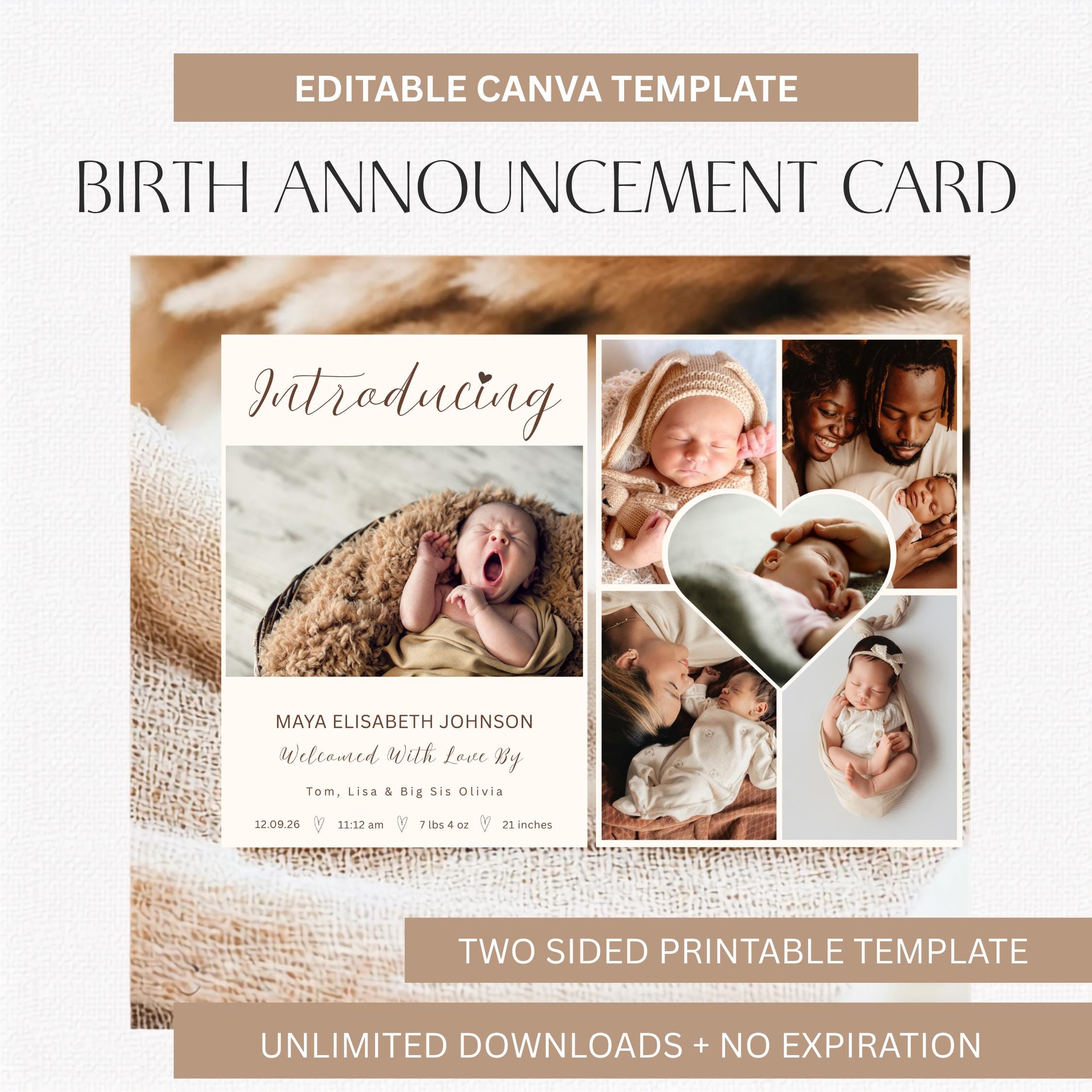 Photo Newborn Birth Announcement thumbnail 4