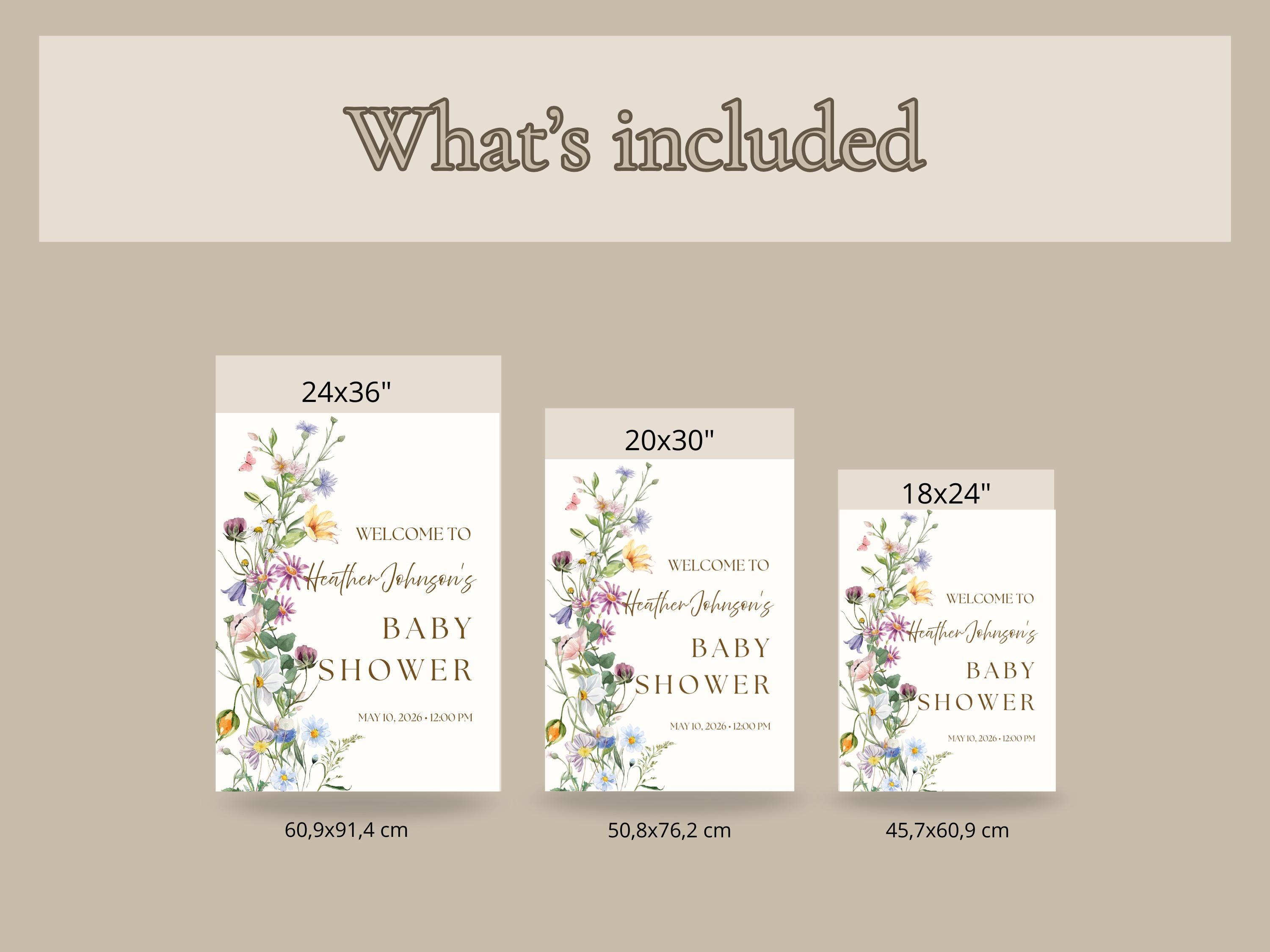 Wildflower Boho Baby Shower Welcome Sign thumbnail 4