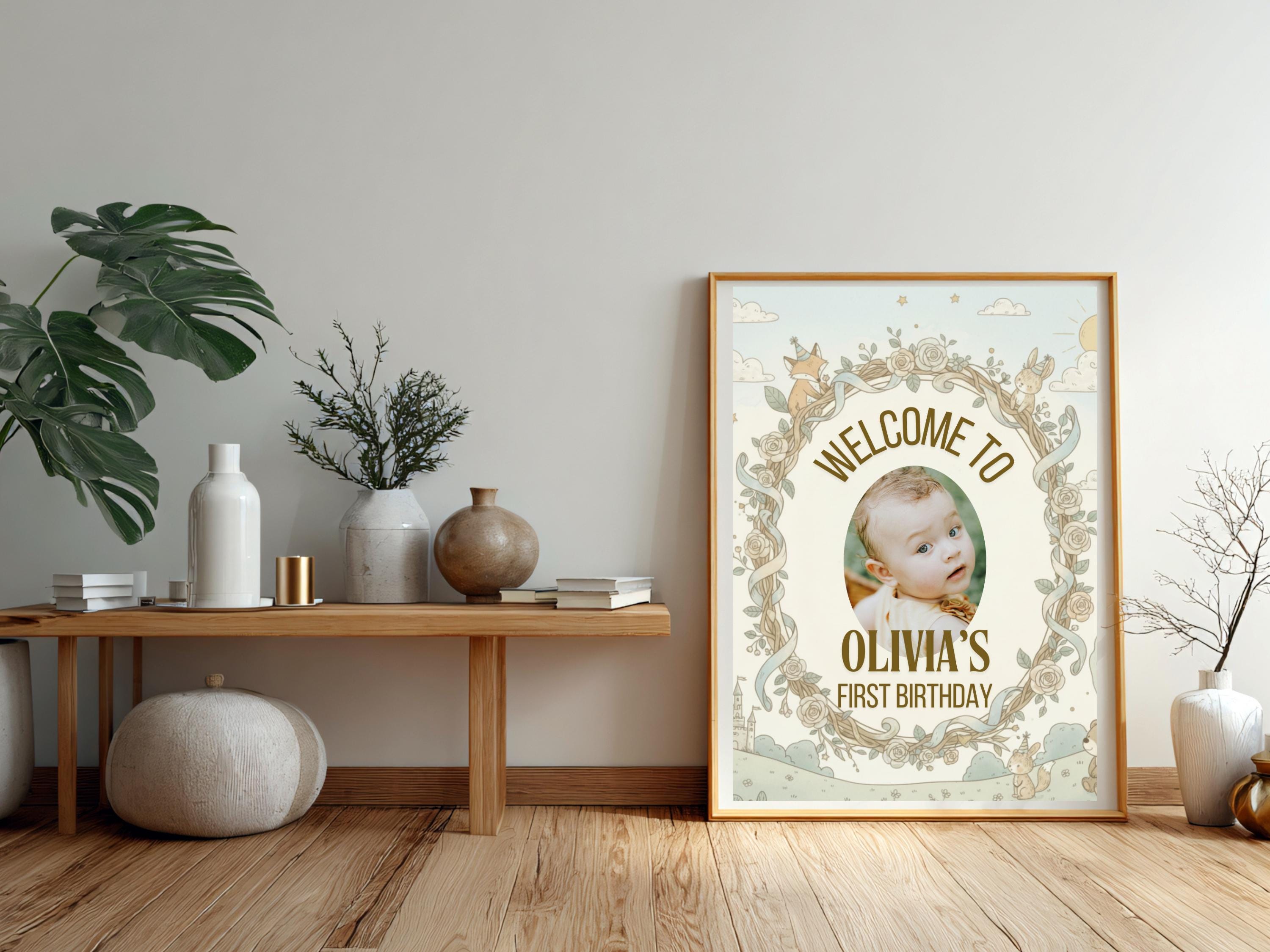 Woodland First Birthday Welcome Sign thumbnail 2