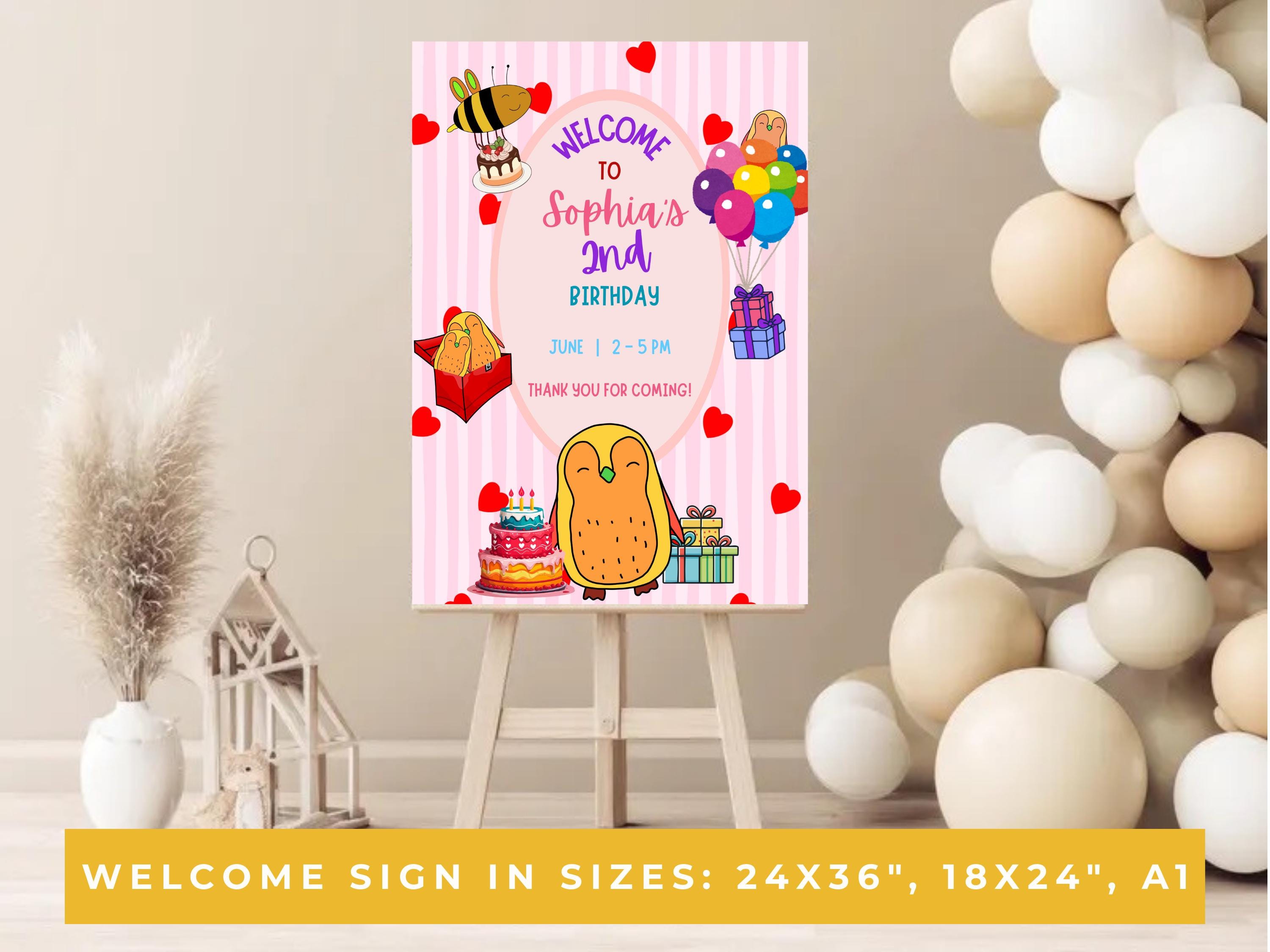 Penguin & Bee Birthday Welcome Sign thumbnail 5