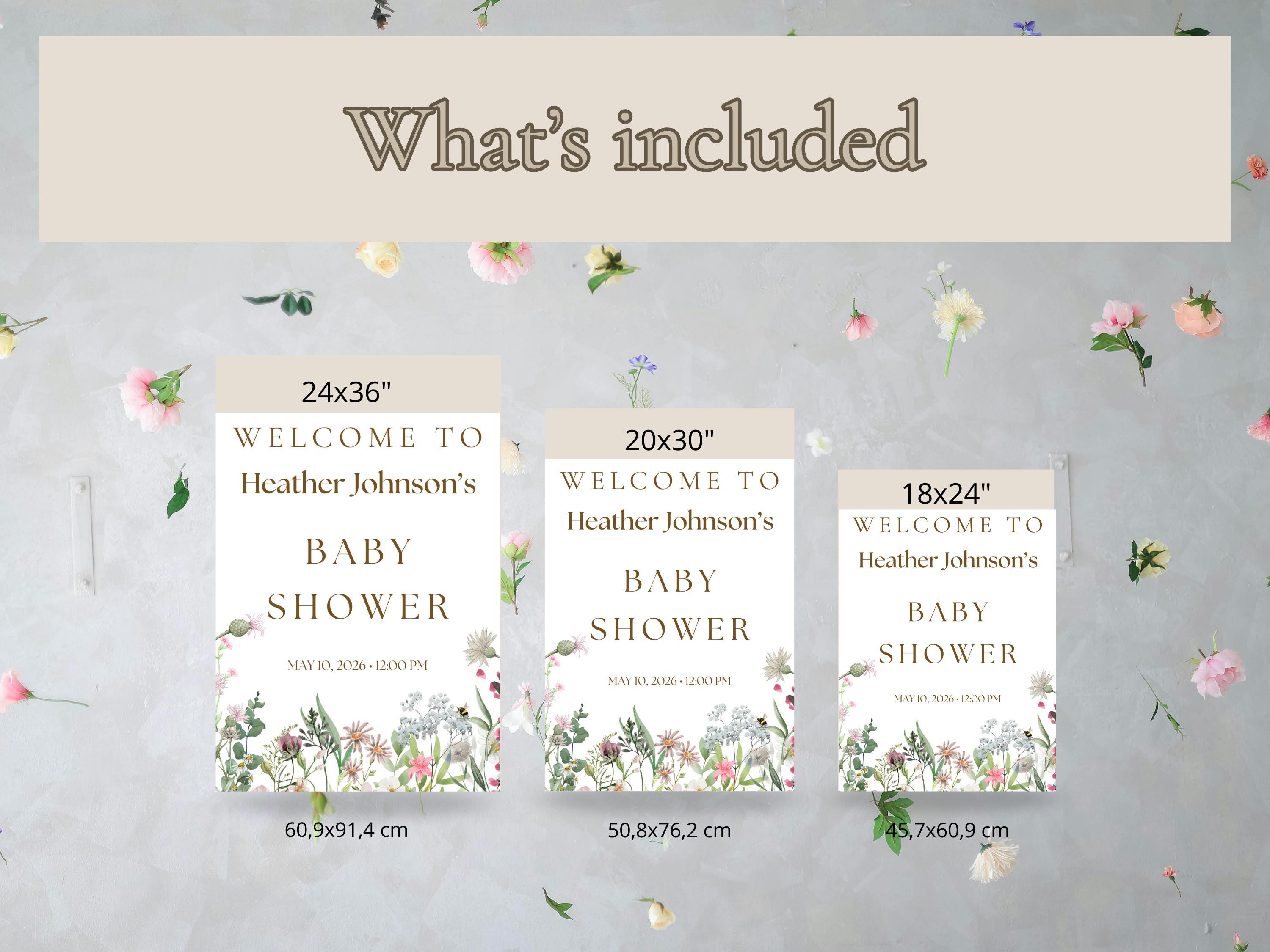 Baby in Bloom Baby Shower Welcome Sign thumbnail 5