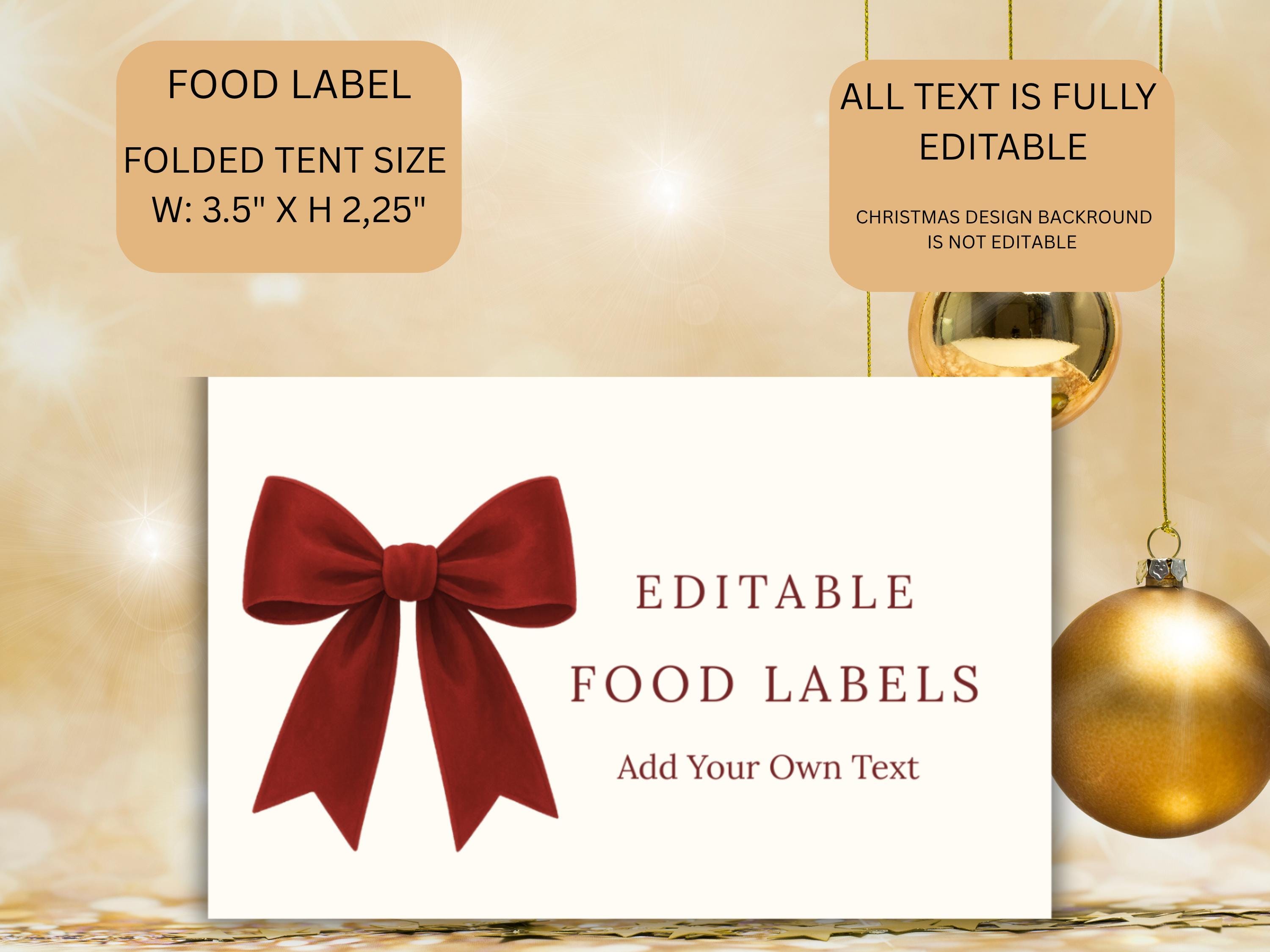 Christmas Holiday Buffet Labels thumbnail 4
