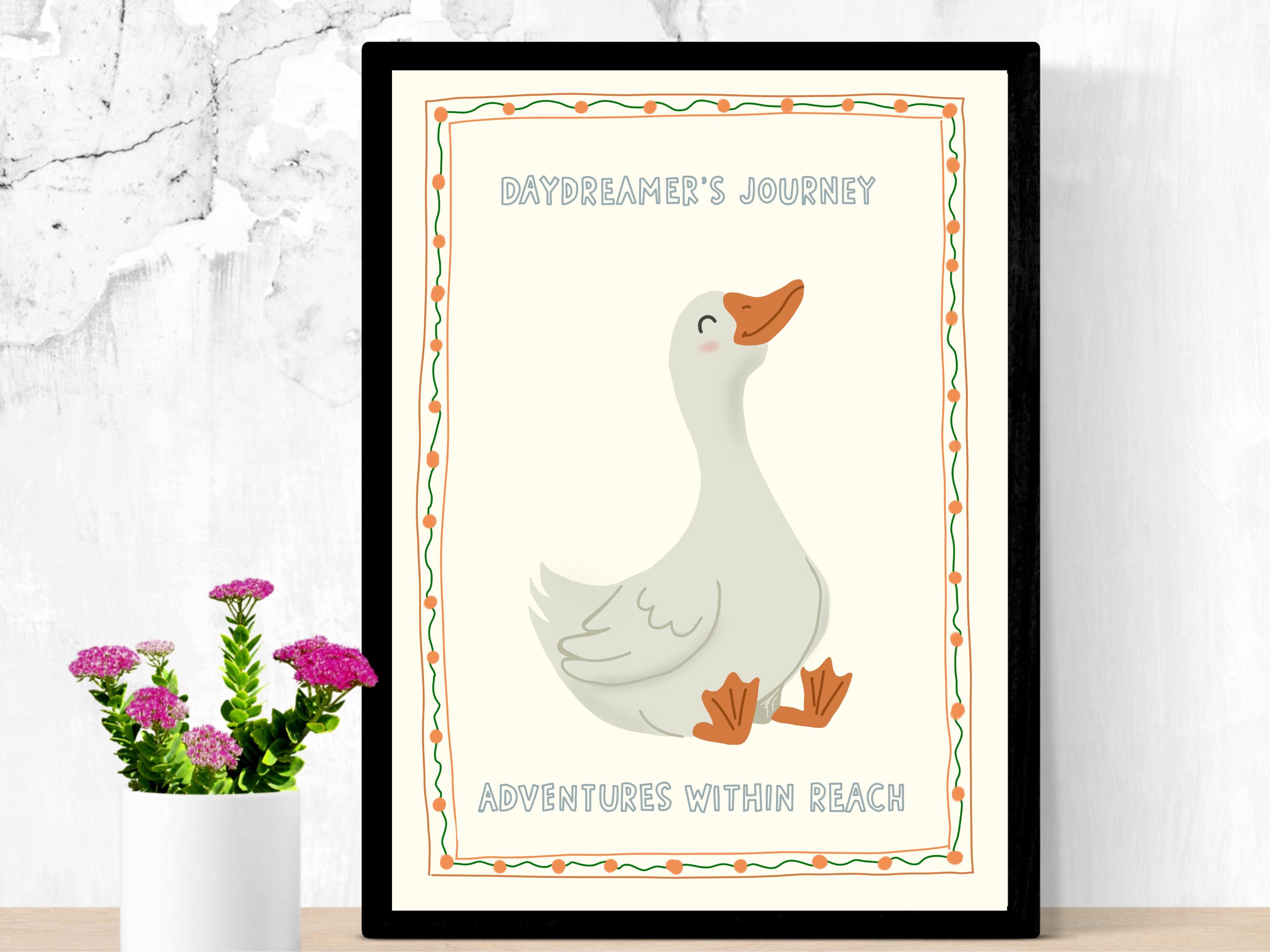 Silly Goose Nursery Wall Art — editable Canva template