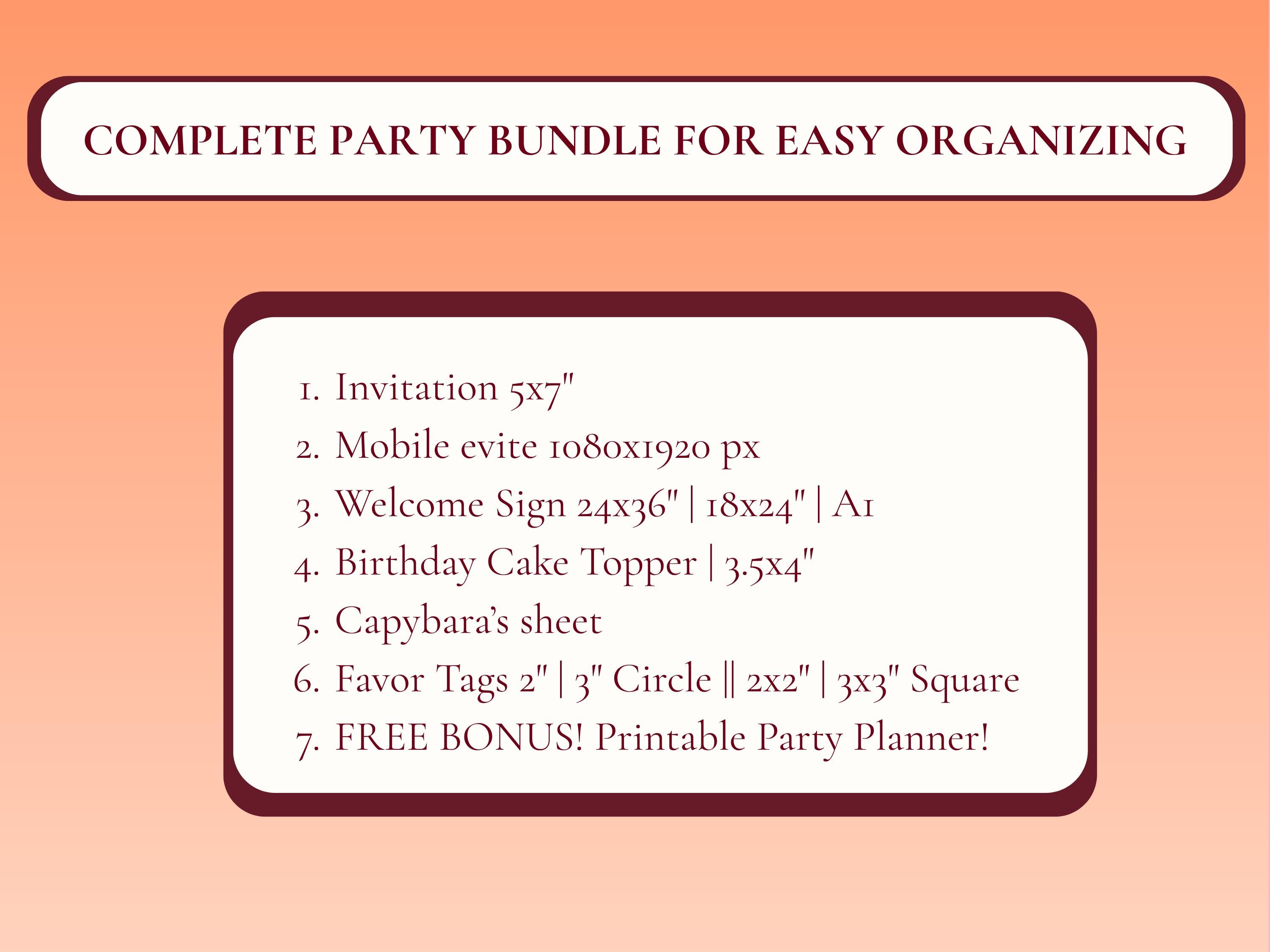 Capybara Birthday Party Bundle thumbnail 2