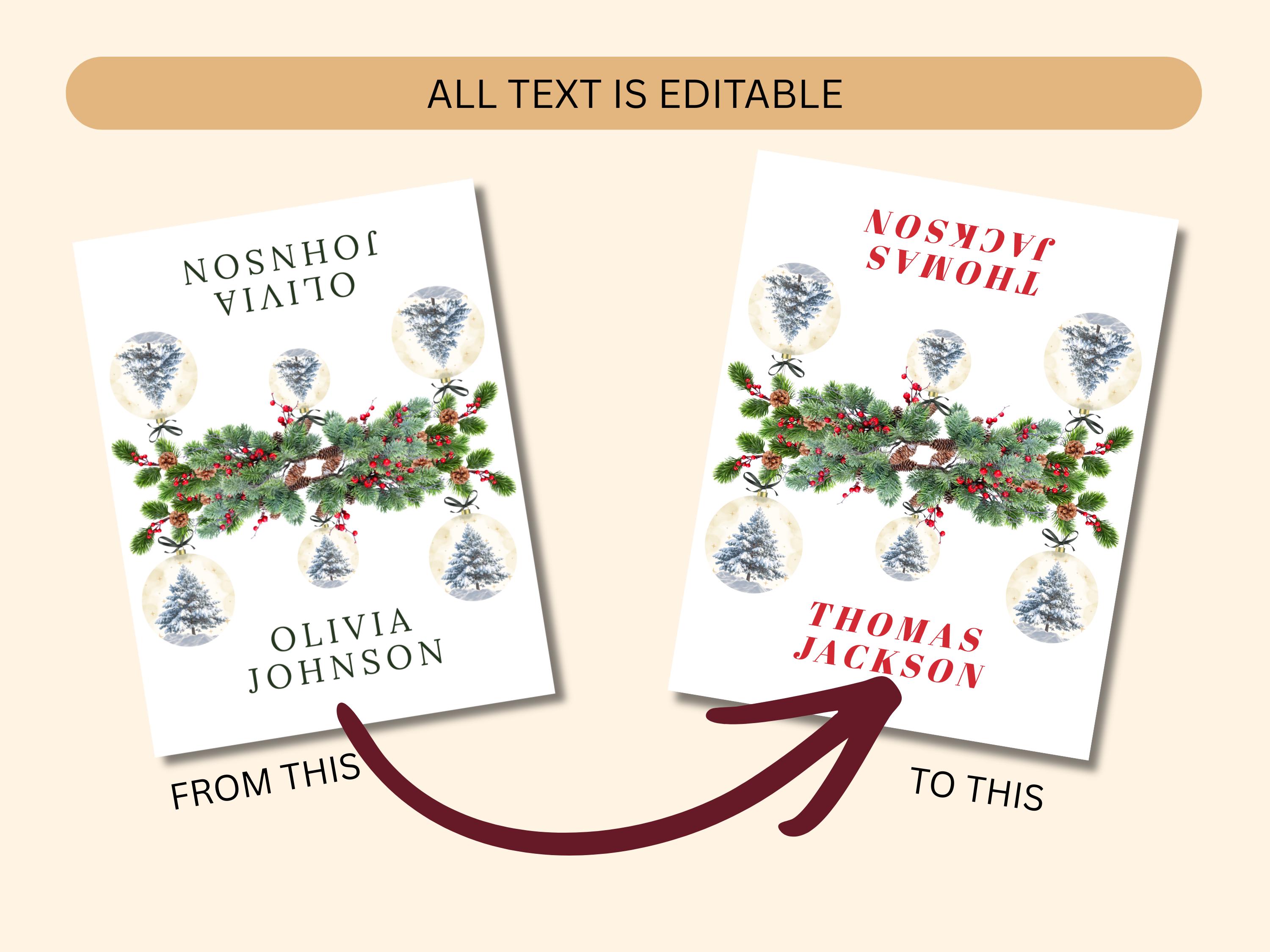 Christmas Table Name Tags thumbnail 4