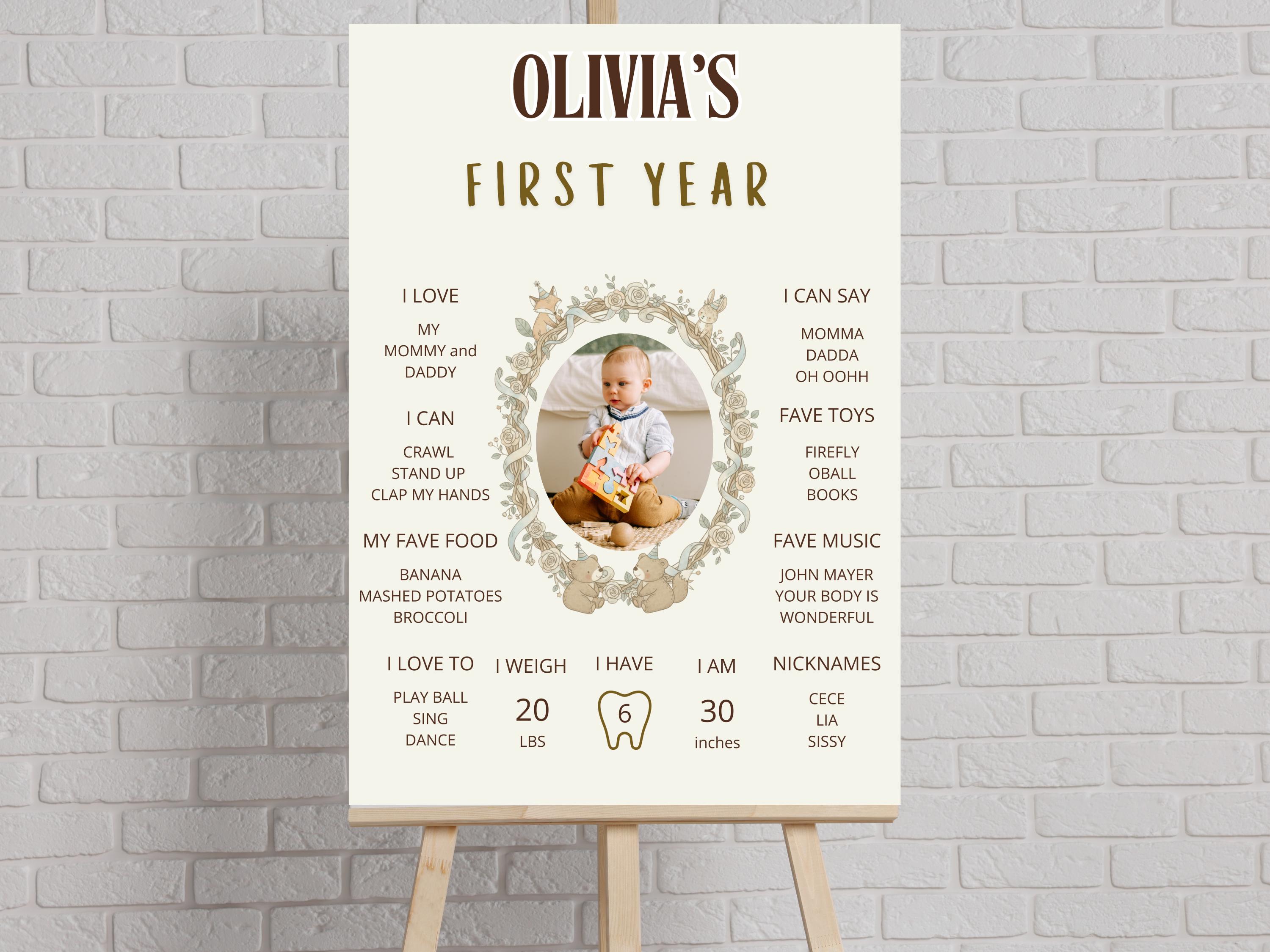 Floral Woodland Milestone Sign thumbnail 4