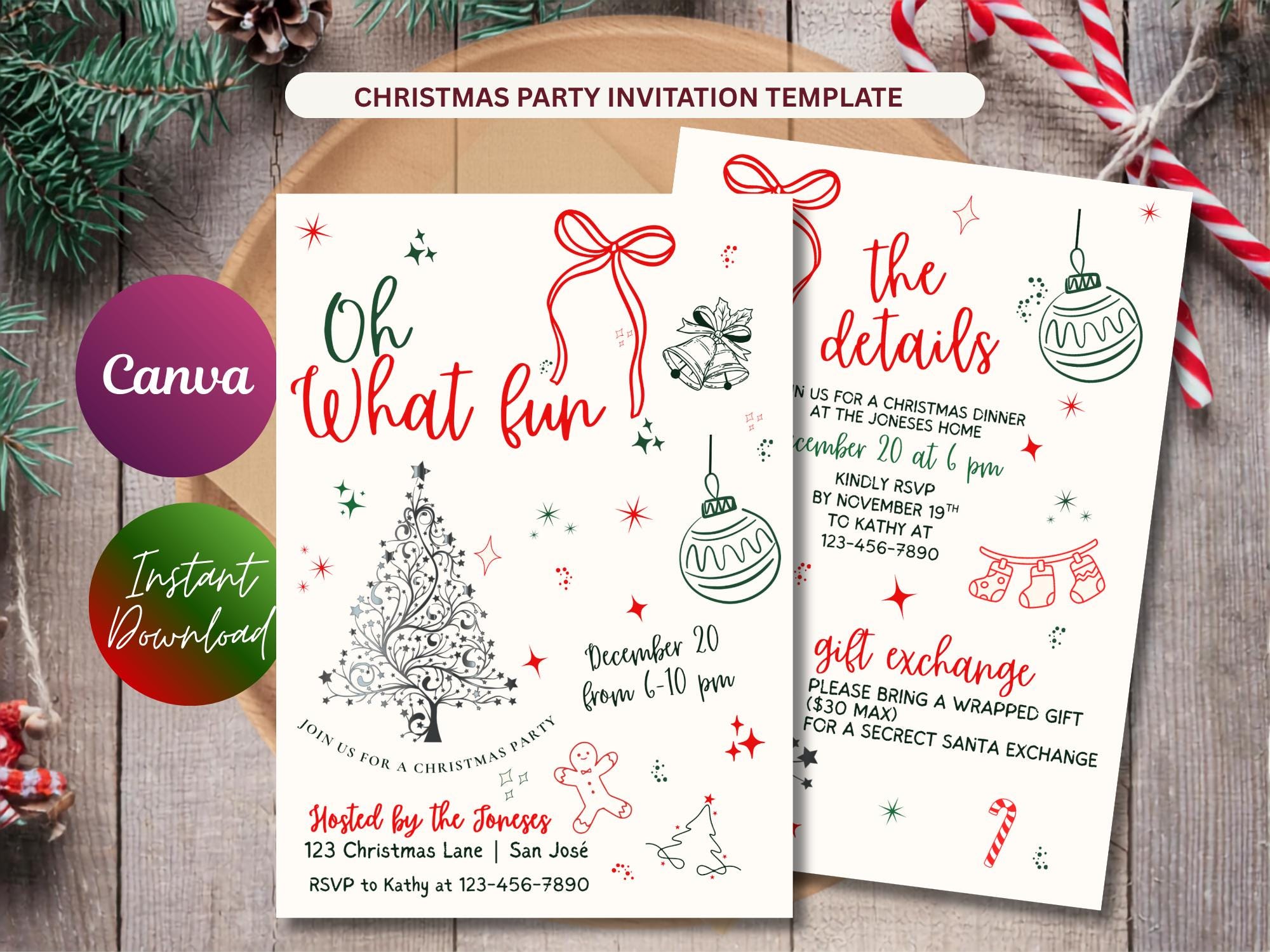 Oh What Fun Christmas Invitation — Script thumbnail 2
