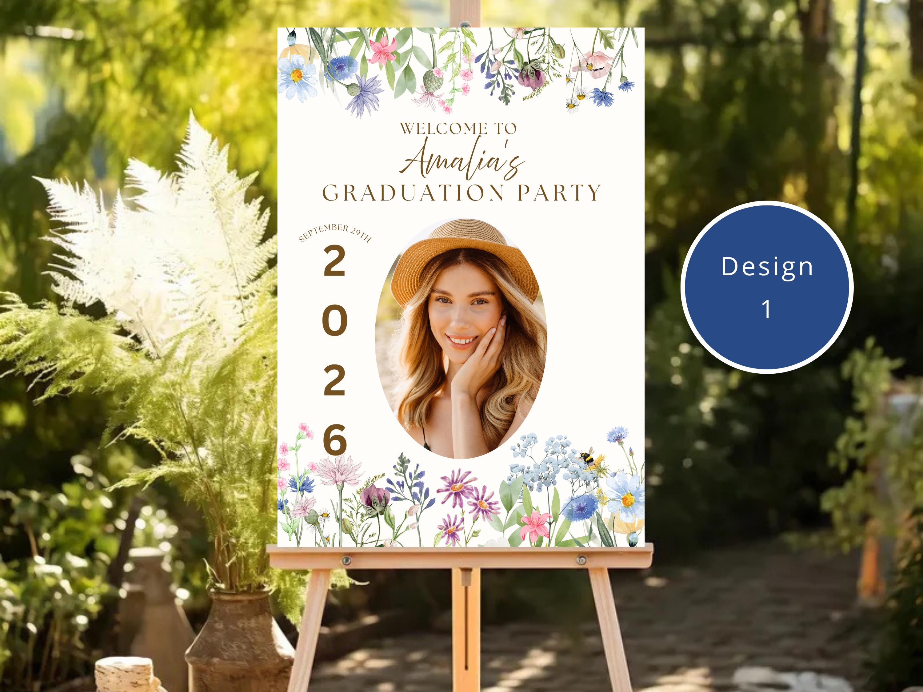 Wildflower Graduation Welcome Sign thumbnail 2