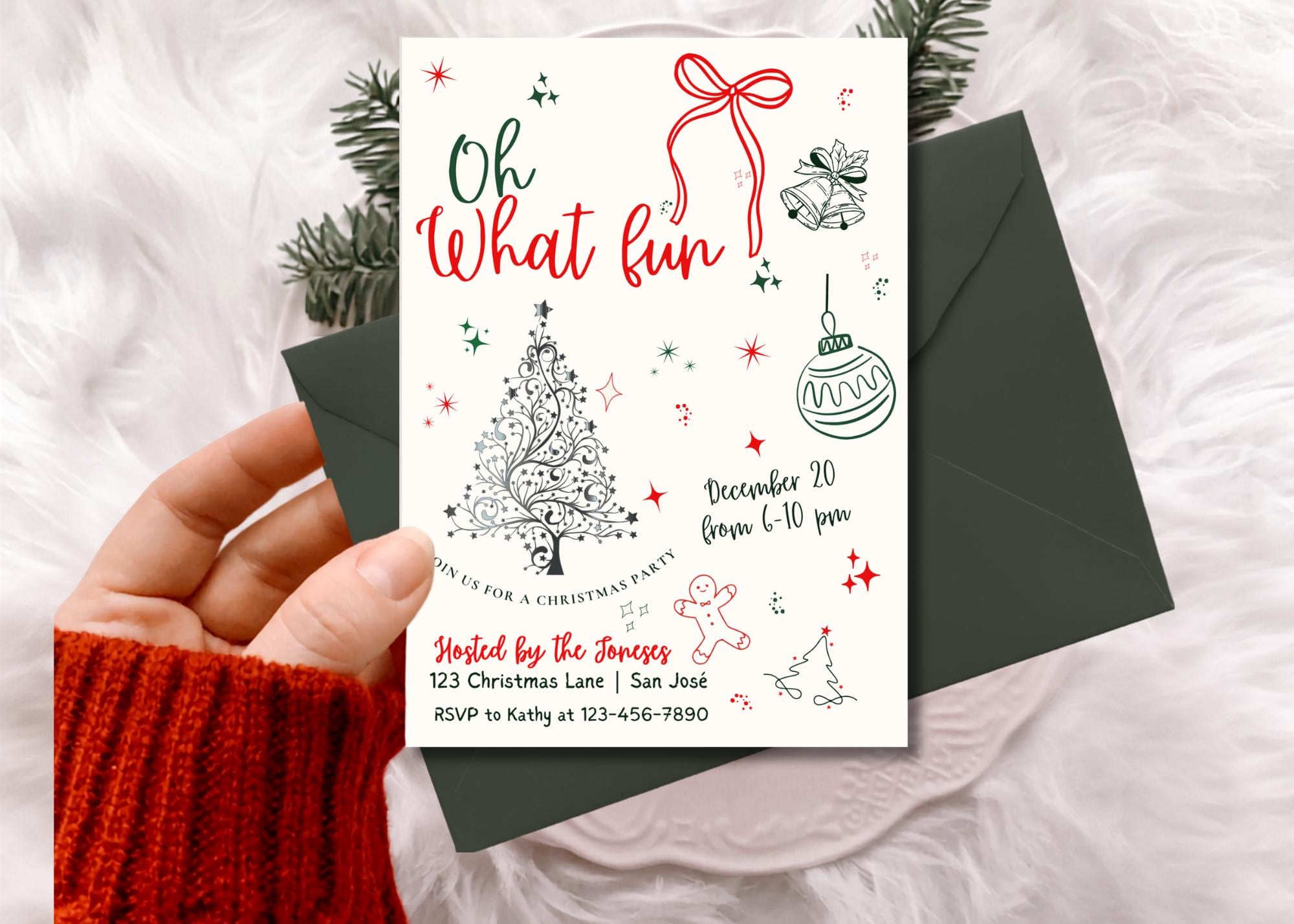 Oh What Fun Christmas Invitation — Script thumbnail 5