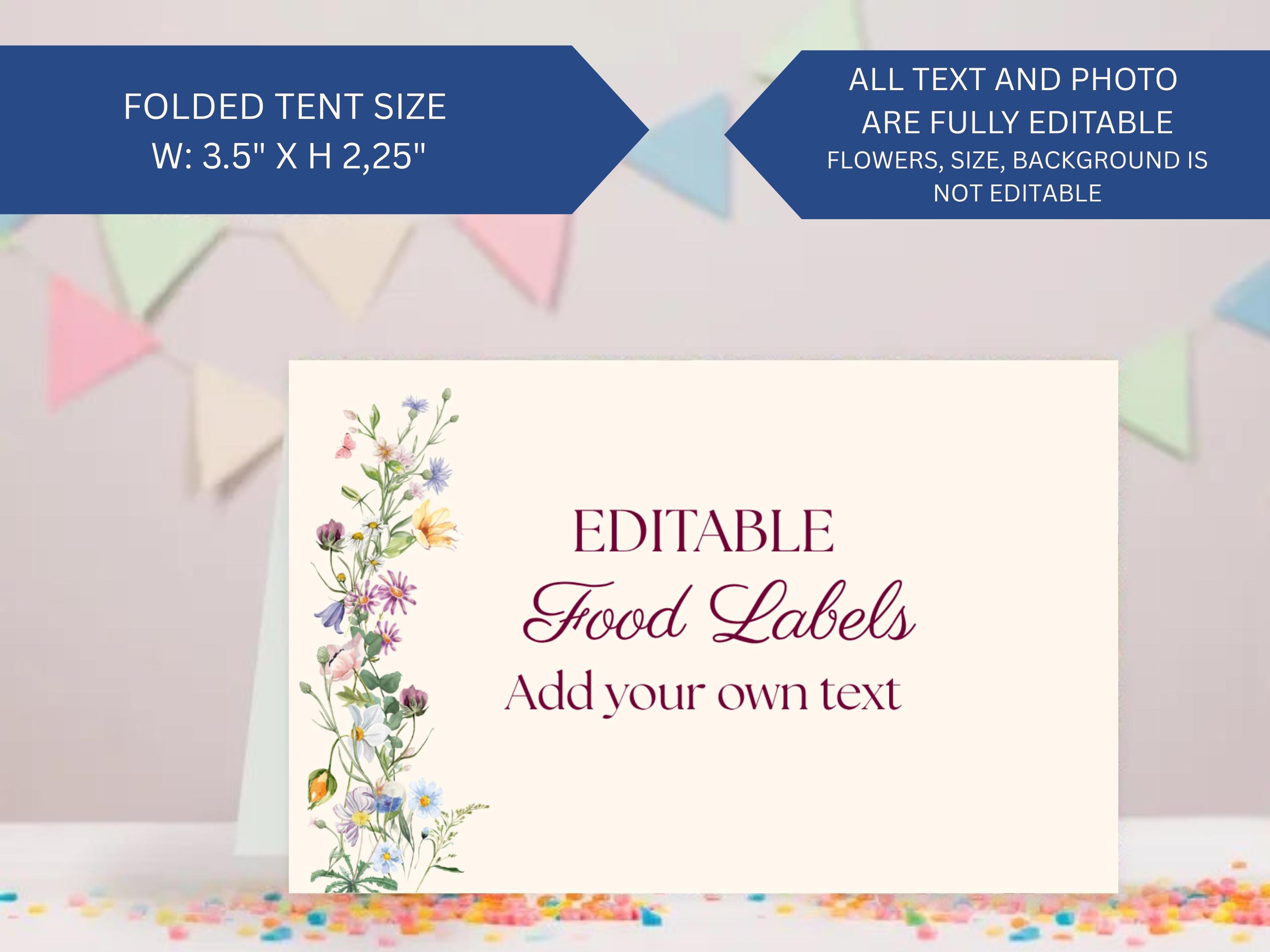 Wildflower Garden Party Food Labels thumbnail 5