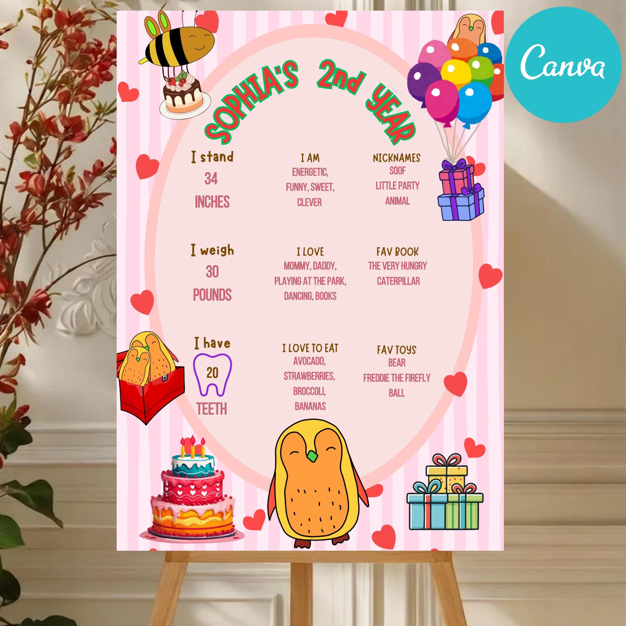 Penguin Birthday Milestone Board thumbnail 2