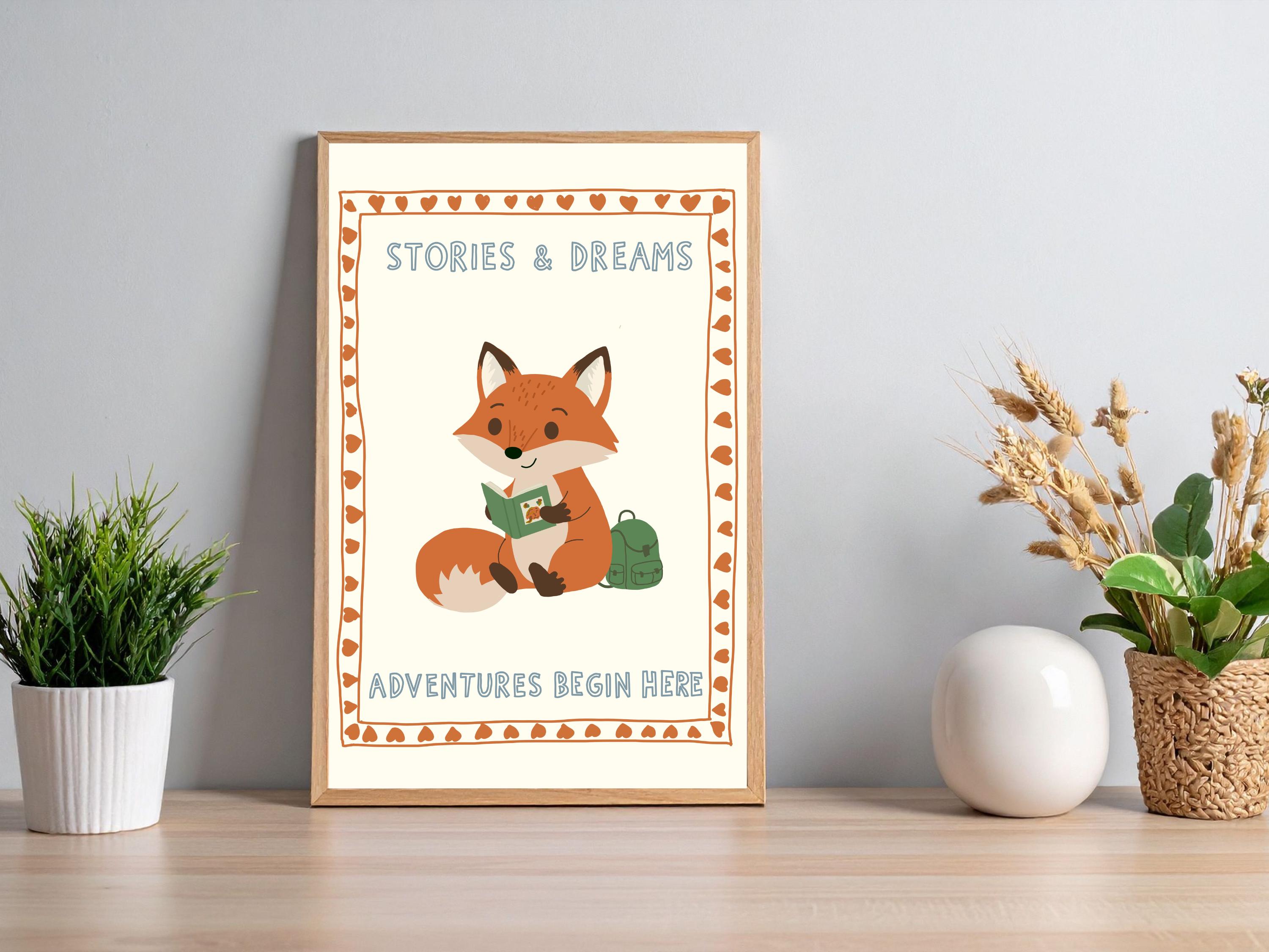 Woodland Fox Nursery Wall Art thumbnail 2