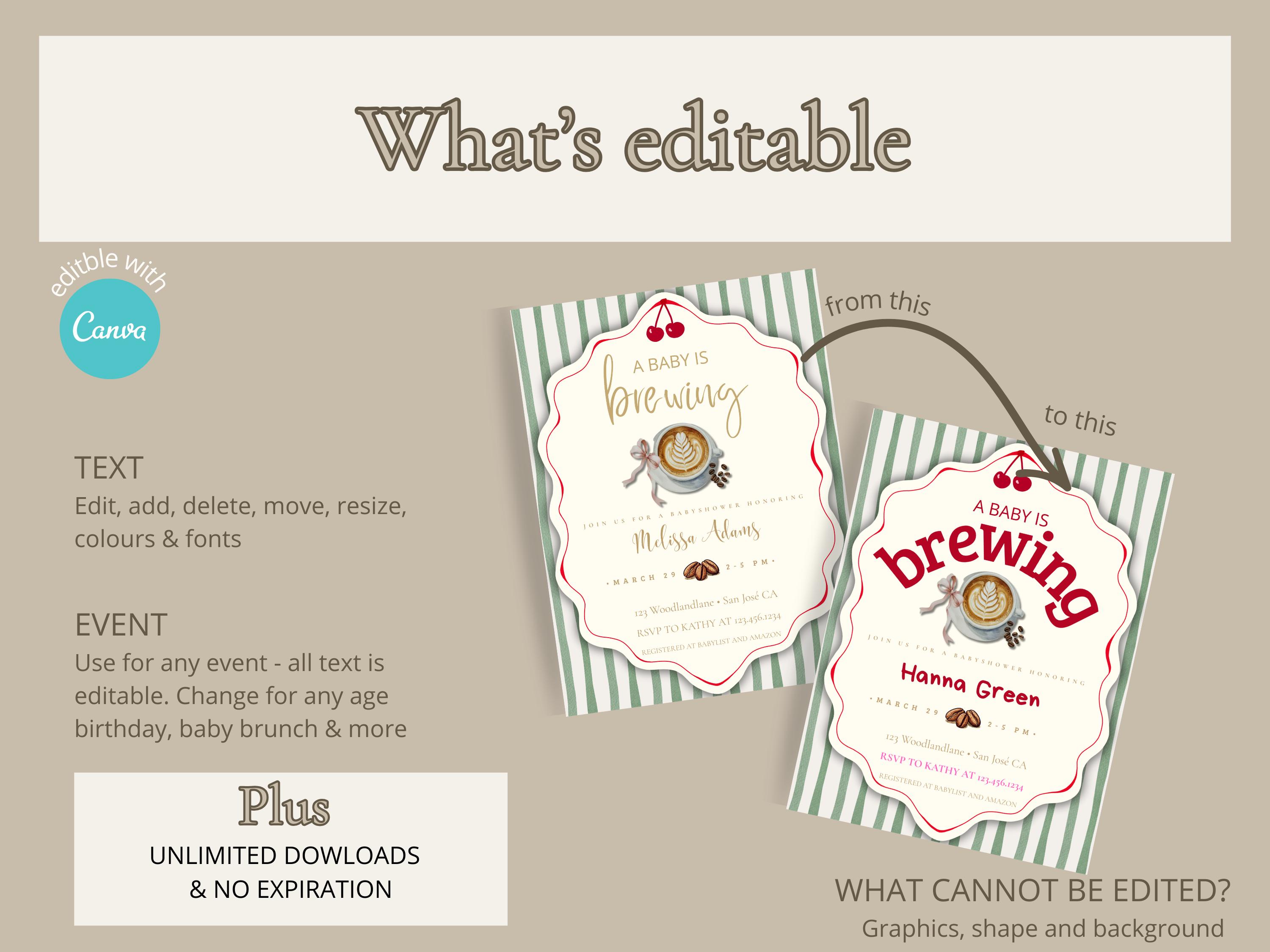 Baby is Brewing Coffee Baby Shower Invitation thumbnail 5