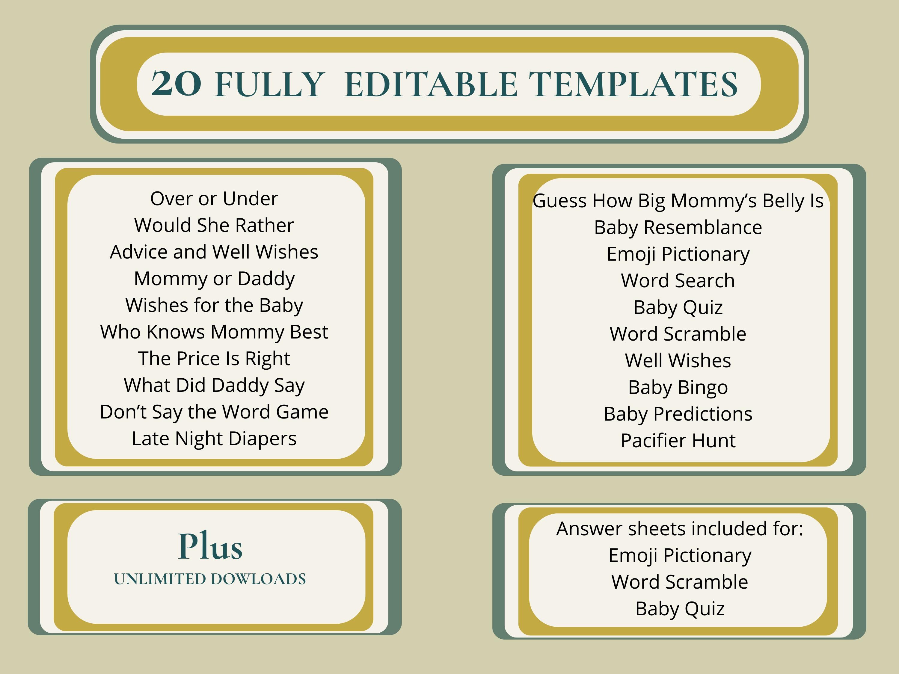 Wildflower Baby Shower Games Bundle thumbnail 3