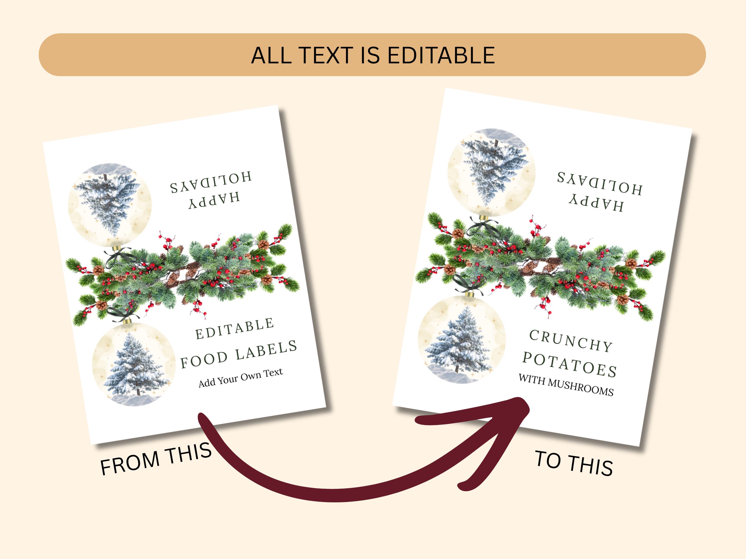 Green Bow Christmas Dessert Table Labels thumbnail 5