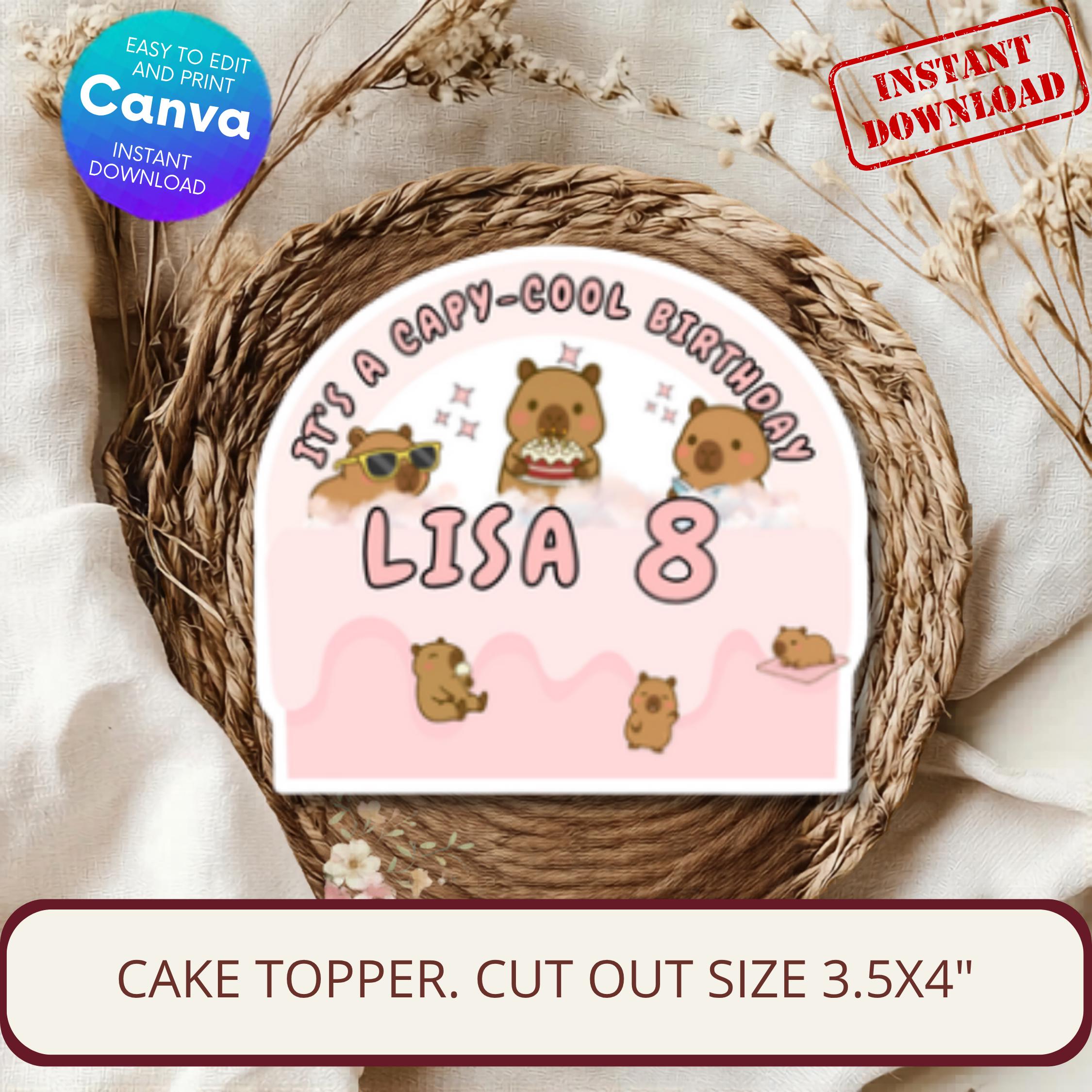 Capy-Cool Birthday Cake Topper thumbnail 5