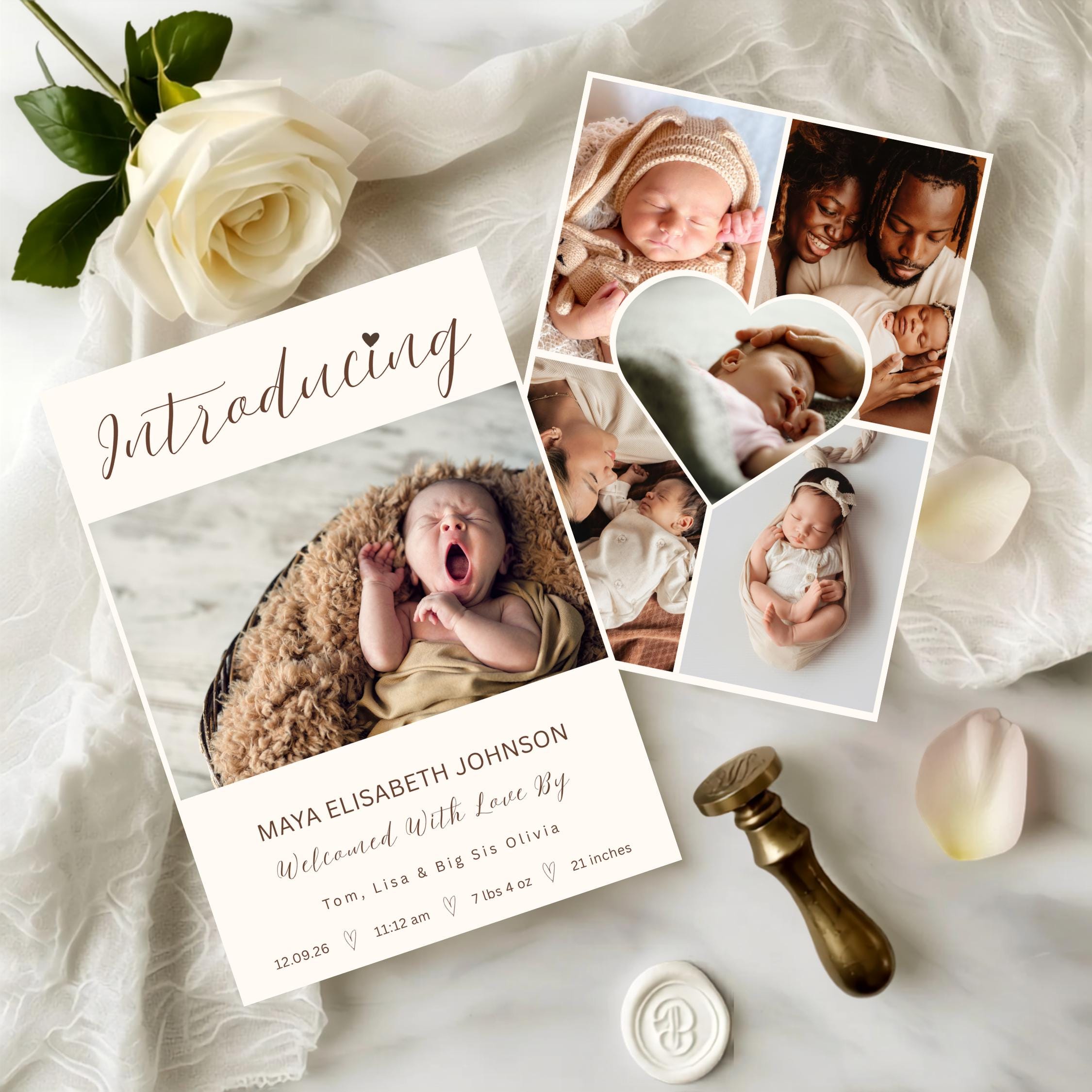 Photo Newborn Birth Announcement thumbnail 5