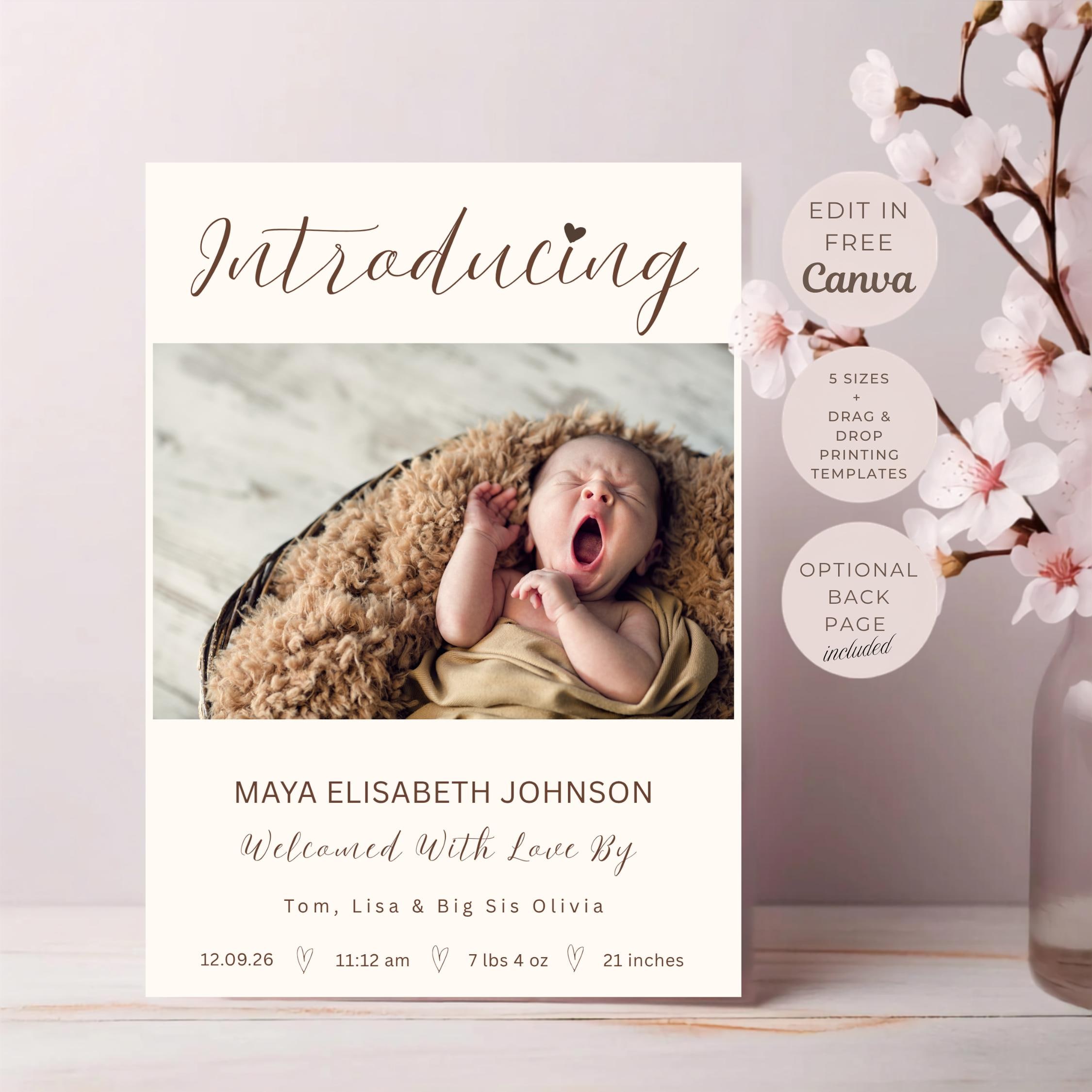 Photo Newborn Birth Announcement thumbnail 2