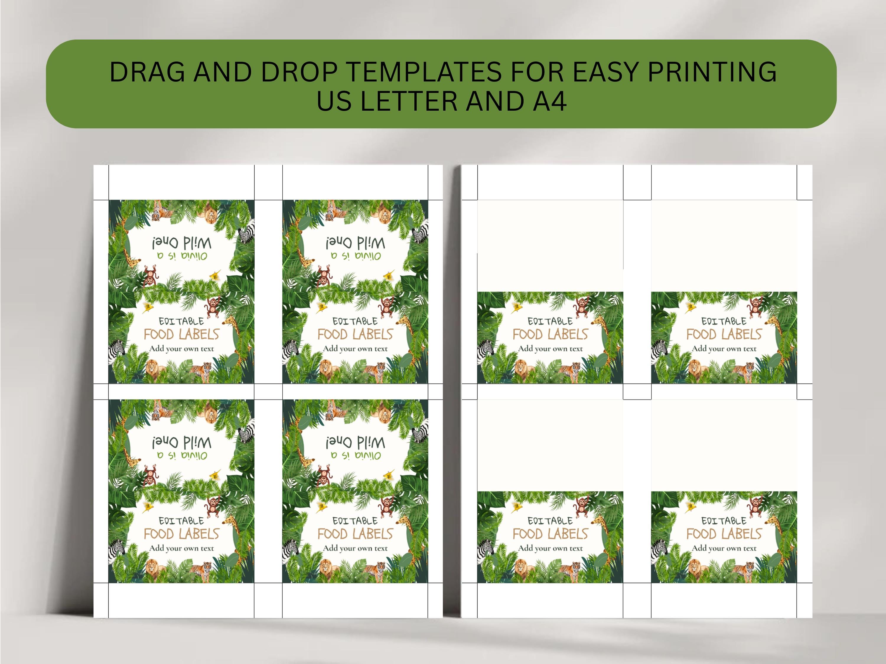 Jungle Safari Birthday Food Labels thumbnail 5